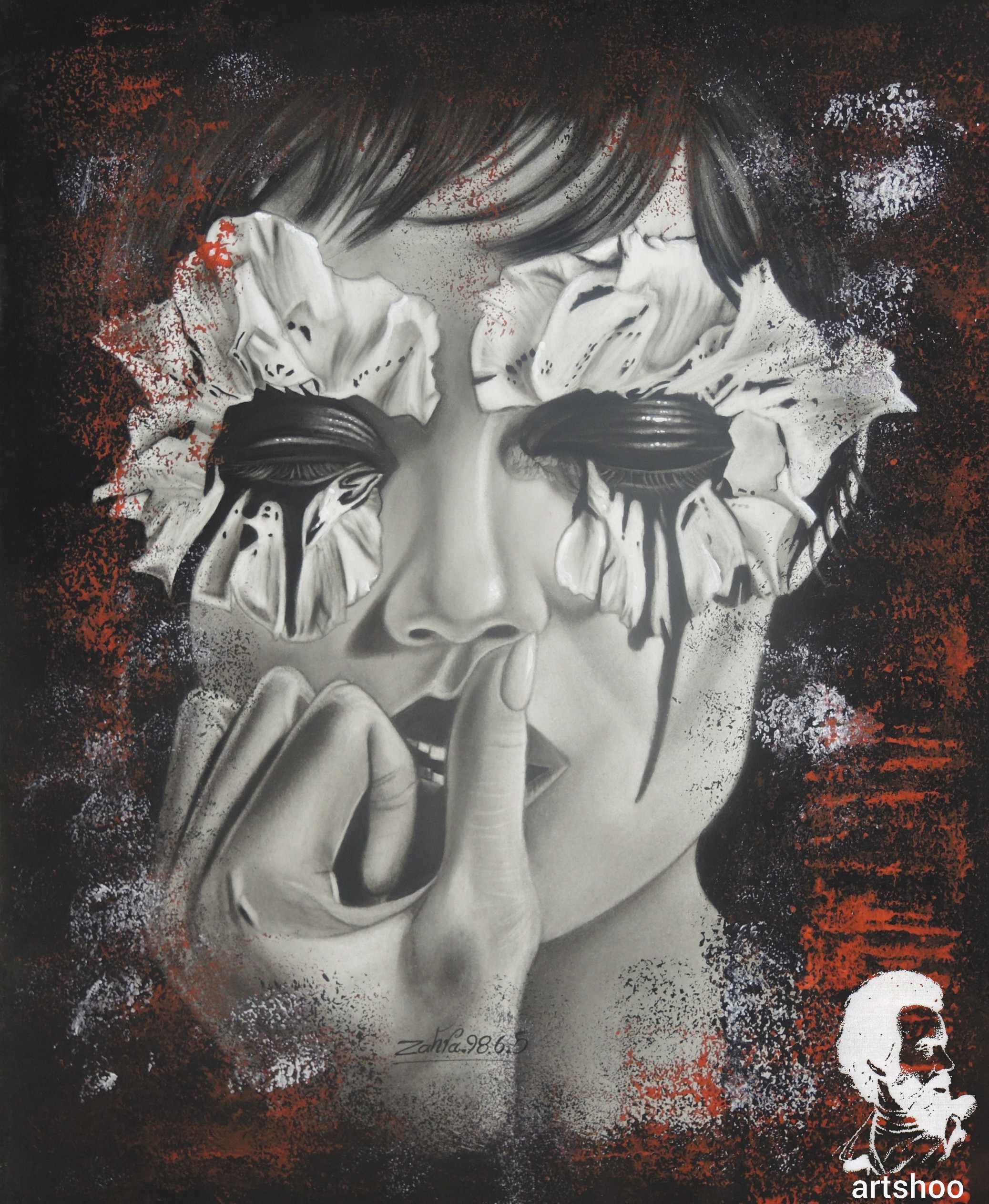 نقاشی سیاه قلم